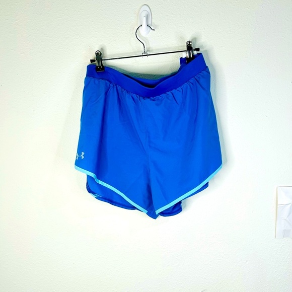 Under Armour Blue Athletic Running Shorts XXL Lined Stretch Waist 3.5” Inseam - Picture 3 of 8